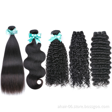 top grade raw unprocessed cuticle aligned hair loose curly hair extensions deep wavy human hair bundles